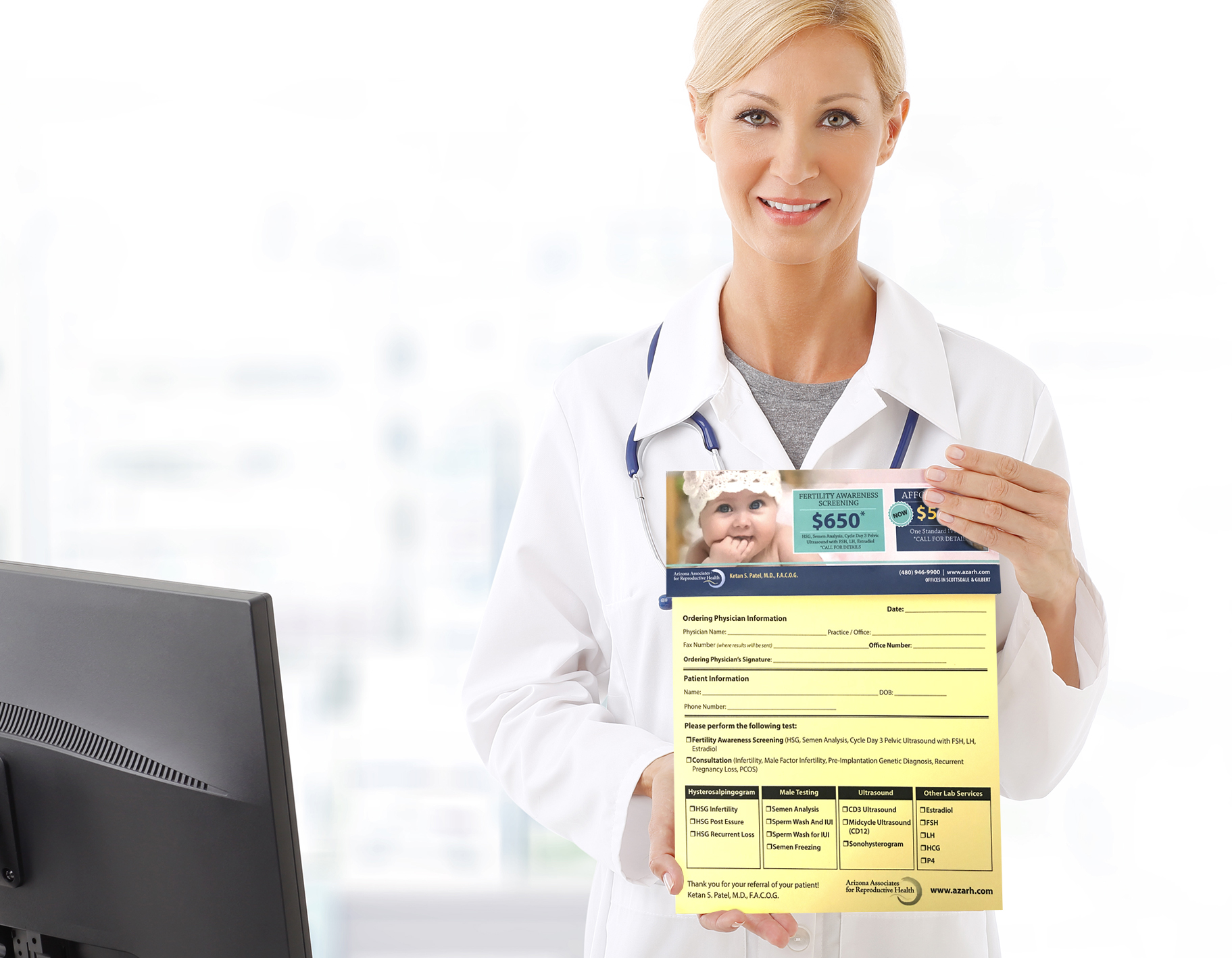 Doctor Holding Forms - Print & Design Service